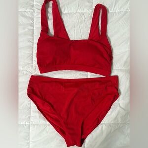 Kona Sol Red Bikini Swimwear Set